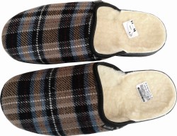 kapcie ciepłe kratka męskie