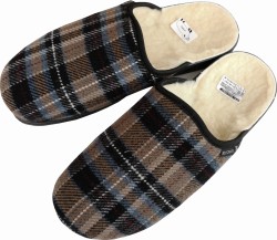 kapcie ciepłe kratka męskie