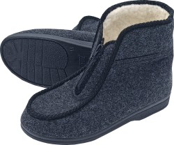 Ciepłe wysokie bambosze filcowe z zamkiem