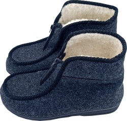 Ciepłe wysokie bambosze filcowe z zamkiem