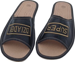 Stylowe skórzane pantofle męskie „DZIADEK SUPER” – komfort i elegancja w jednym