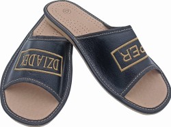 Stylowe skórzane pantofle męskie „DZIADEK SUPER” – komfort i elegancja w jednym