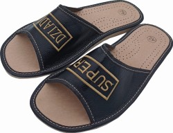 Stylowe skórzane pantofle męskie „DZIADEK SUPER” – komfort i elegancja w jednym