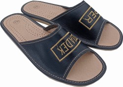 Stylowe skórzane pantofle męskie „DZIADEK SUPER” – komfort i elegancja w jednym