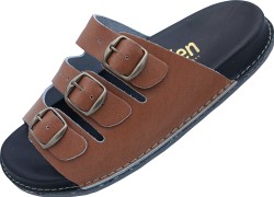 Klapki Skórzane Męskie BioKen ORIGINAL Fusbet Ironwood Brown