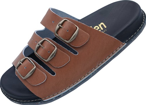 Klapki Skórzane Męskie BioKen ORIGINAL Fusbet Ironwood Brown