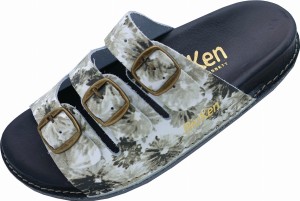 Bioken klapki skórzane Fusbet damskie profilowane 