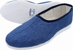 Kapcie damskie niebieskie – lekkie bambosze domowe, polska produkcja