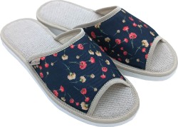 pantofle damskie lniane