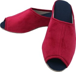 Pantofle Damskie Odkryte na Koturnie – Lekkie Kapcie Domowe z Otwartym Noskiem