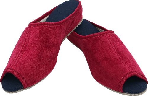 Pantofle Damskie Odkryte na Koturnie – Lekkie Kapcie Domowe z Otwartym Noskiem