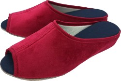 Pantofle Damskie Odkryte na Koturnie – Lekkie Kapcie Domowe z Otwartym Noskiem