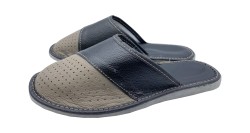 Kapcie męskie skórzane z naturalnej skóry – wygodne pantofle domowe z miękką podeszwą | Produkt polski