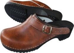 Drewniaki męskie z paskiem