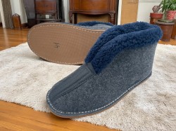 Bambosze męskie filcowe kapcie z wysoką cholewką – Ciepło i wygoda na chłodne dni