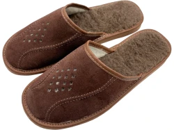 Ciepłe kapcie męskie zamszowe