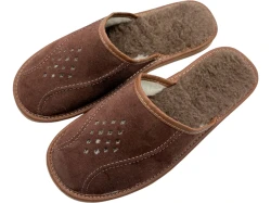 Ciepłe kapcie męskie zamszowe