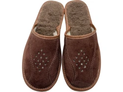 Ciepłe kapcie męskie zamszowe