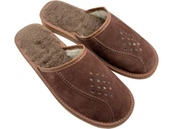 Ciepłe kapcie męskie zamszowe