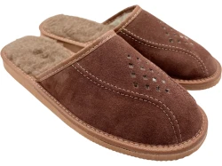 Ciepłe kapcie męskie zamszowe