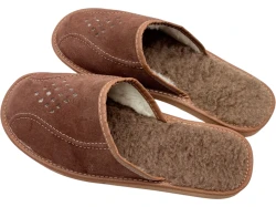 Ciepłe kapcie męskie zamszowe