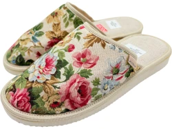 Kapcie lniane damskie w kwiaty – ekologiczny komfort i styl