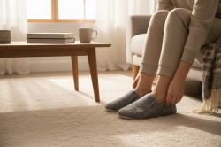 Bambosze Damskie Szare z Haftem – Komfortowe Kapcie na Co Dzień | Produkt Polskibambosze ciepłe damskie