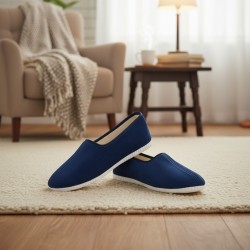 Kapcie damskie welurowe granatowe – wygoda i styl na co dzień