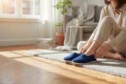 Kapcie damskie welurowe granatowe – wygoda i styl na co dzień