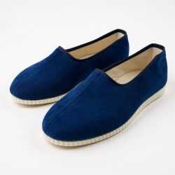 Kapcie damskie welurowe granatowe – wygoda i styl na co dzień