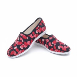 Bambosze damskie w kwiaty – wygodne kapcie z miękką podeszwą