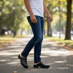 Drewniaki skórzane męskie czarne – komfort i trwałość w klasycznej formie