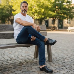 Drewniaki skórzane męskie czarne – komfort i trwałość w klasycznej formie