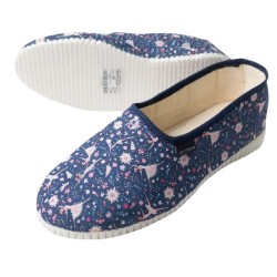 Damskie kapcie bawełniane z ozdobnym wzorem, bambosze polskiej produkcji – wygodne i lekkie