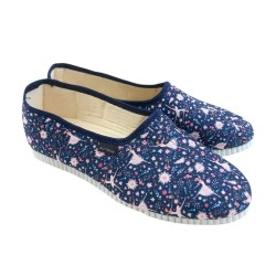 Damskie kapcie bawełniane z ozdobnym wzorem, bambosze polskiej produkcji – wygodne i lekkie