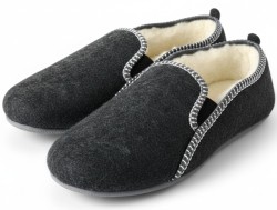 Bardzo ciepłe męskie bambosze wełniane – wygodne kapcie polskiej produkcji