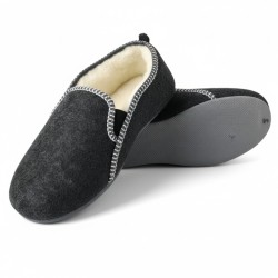 Bardzo ciepłe męskie bambosze wełniane – wygodne kapcie polskiej produkcji