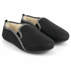 Bardzo ciepłe męskie bambosze wełniane – wygodne kapcie polskiej produkcji