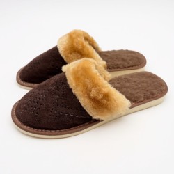 Kapcie zamszowe ciepłe skórzane – polska produkcja