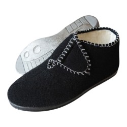 Ciepłe i wygodne bambosze na rzep filcowe z wełną