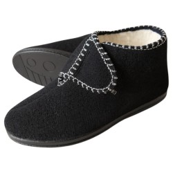 Ciepłe i wygodne bambosze na rzep filcowe z wełną