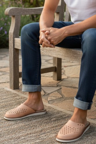 Kapcie Skórzane Męskie Naturalne – Oddychające, Lekkie i Wygodne | Polski Producent