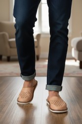 Kapcie Skórzane Męskie Naturalne – Oddychające, Lekkie i Wygodne | Polski Producent