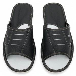 Kapcie skórzane męskie – klapki laczki ze skóry naturalnej | Produkt Polski