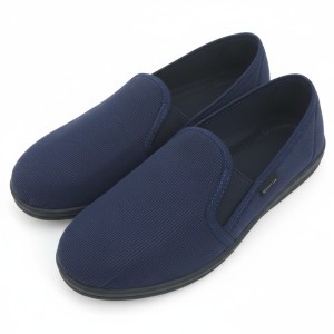 Tenisówki męskie kapcie wsuwane slip-on granatowe sztruksowe – polska jakość i wygoda