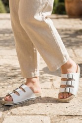 Klapki Skórzane BioKen Fusbet – Profilowane Kapcie Komfortowe ze Skóry Naturalnej | Produkt Polski