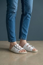 Klapki Skórzane BioKen Fusbet – Profilowane Kapcie Komfortowe ze Skóry Naturalnej | Produkt Polski