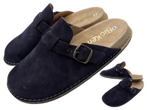 Mule BioKen Fusbet Klapki Skórzane – Inkstone Navy, Komfort Premium