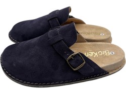 Mule BioKen Fusbet Klapki Skórzane – Inkstone Navy, Komfort Premium
