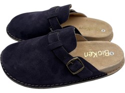 Mule BioKen Fusbet Klapki Skórzane – Inkstone Navy, Komfort Premium